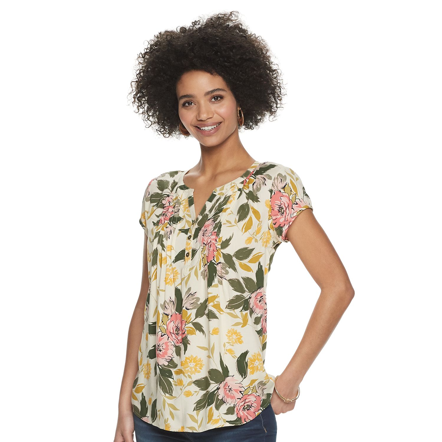 kohls yellow tops