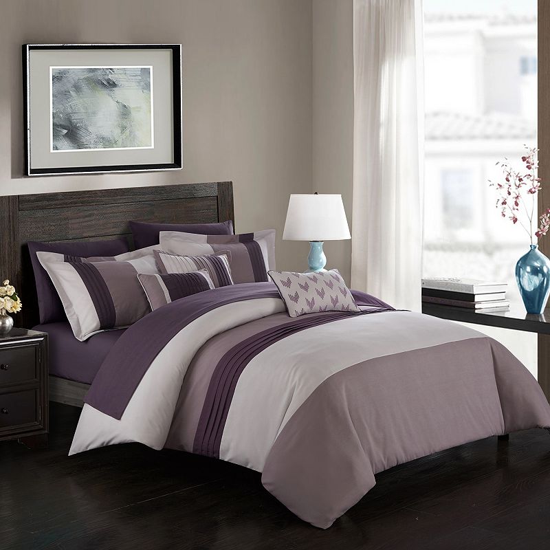 18466803 Chic Home Ayelet Comforter Set, Purple, Twin sku 18466803