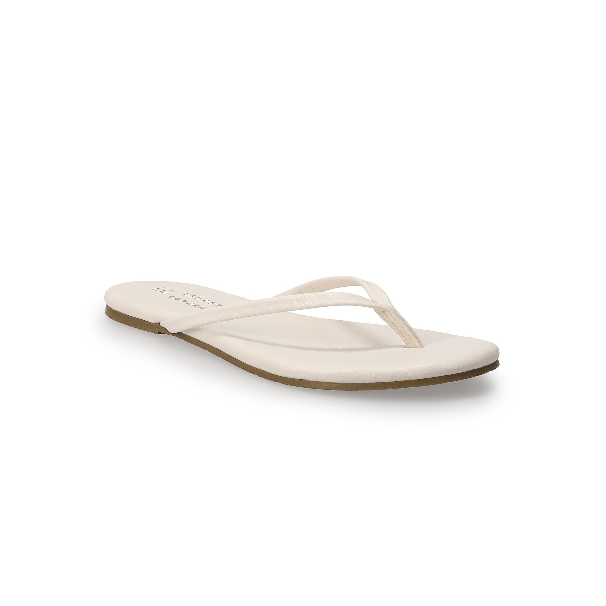 LC Lauren Conrad Honey Womens Flip Flop Sandals, Size: 5, Ivory