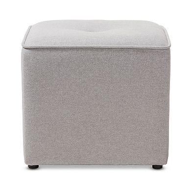 Baxton Studio Modern Grey Ottoman