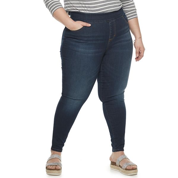 Plus Size EVRI Pull-On Ankle Skinny Jeans