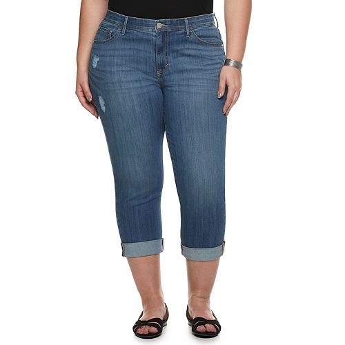 Plus Size EVRI Midrise Capri Jeans