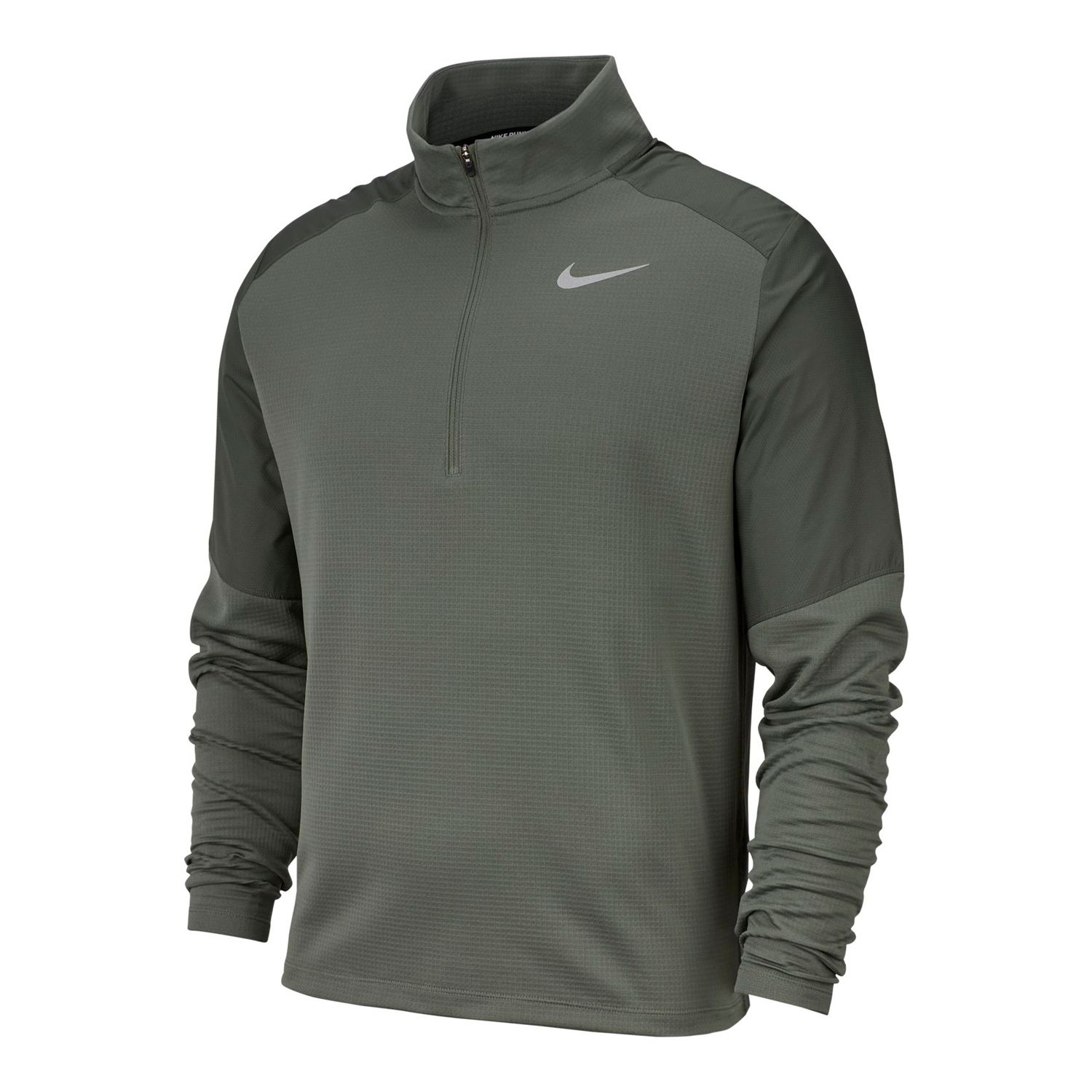 nike running pacer half zip sweat in black