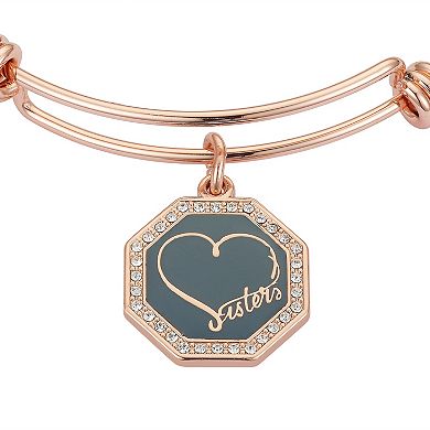 LovethisLife® "Sisters" Heart Bangle Bracelet