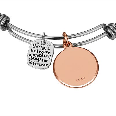 Love This Life Mother Daughter Heart Bangle Bracelet