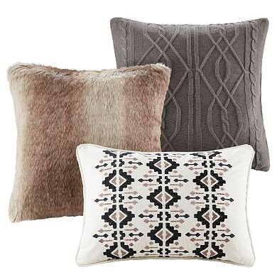 Madison Park Signature Urban Cabin Cotton Comforter Set with Shams and Decorative Pillows