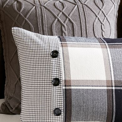Madison Park Signature Urban Cabin Cotton Comforter Set with Shams and Decorative Pillows