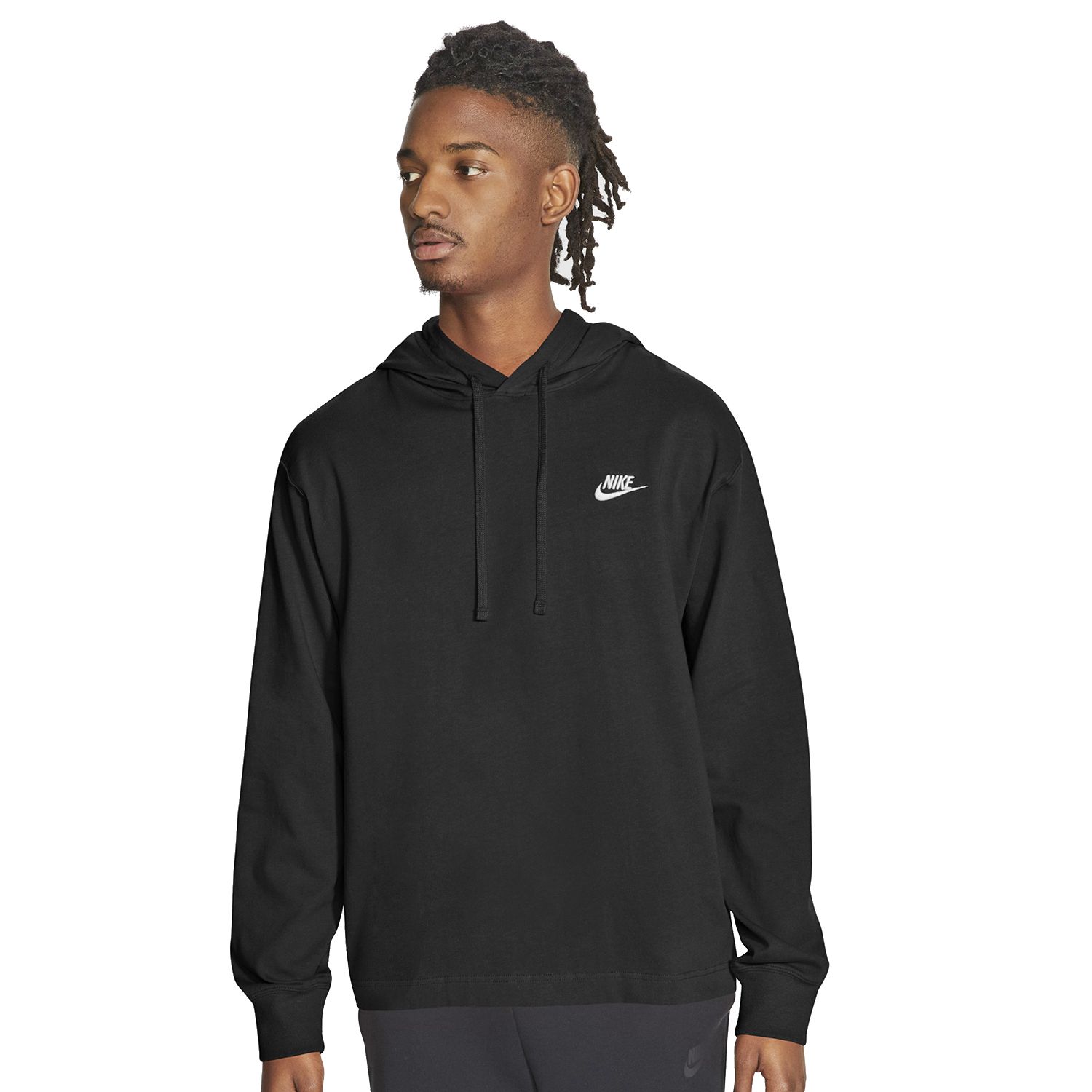 nike club solid pullover cotton hoodie