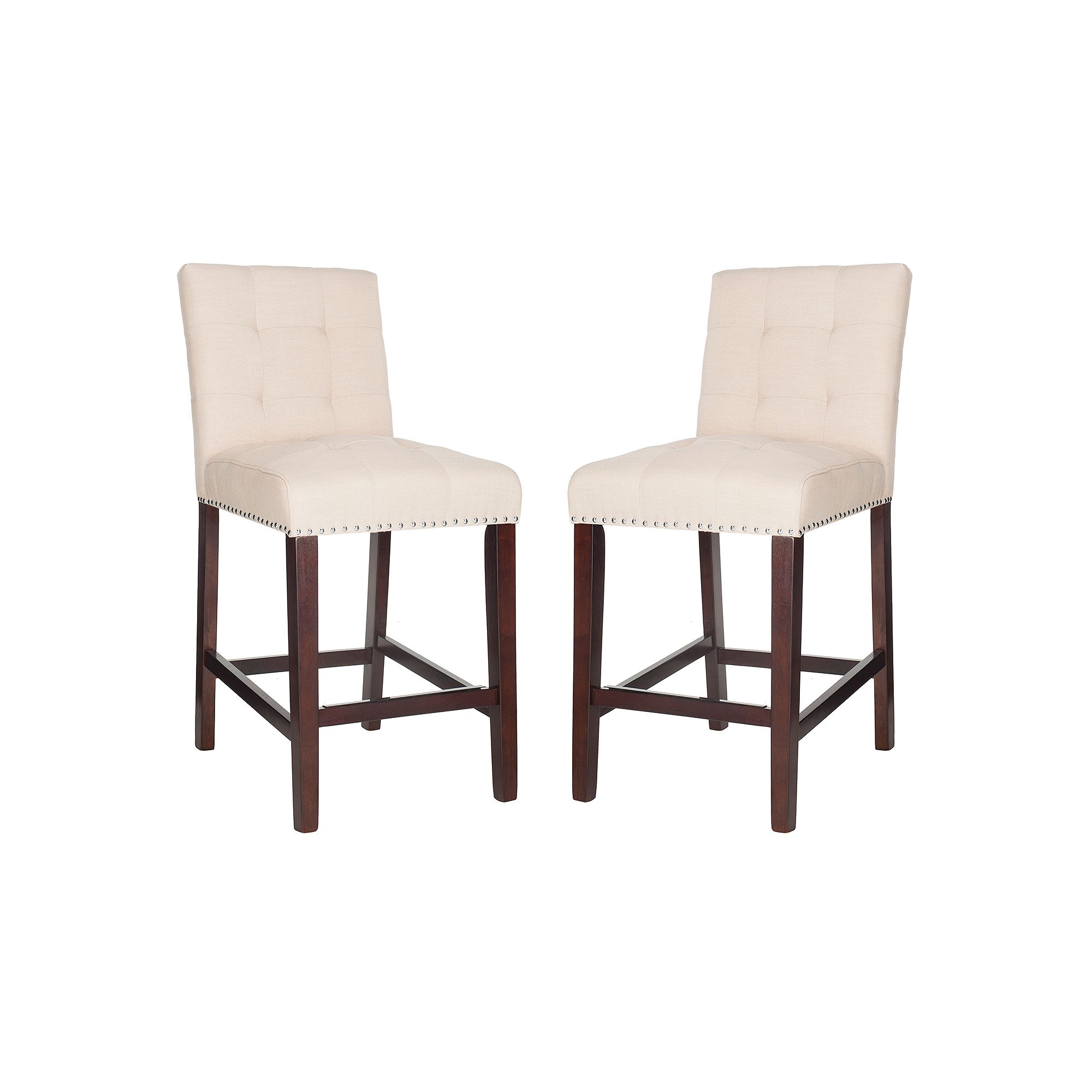 Safavieh Nikita 2-piece Counter Stool Set, Beige