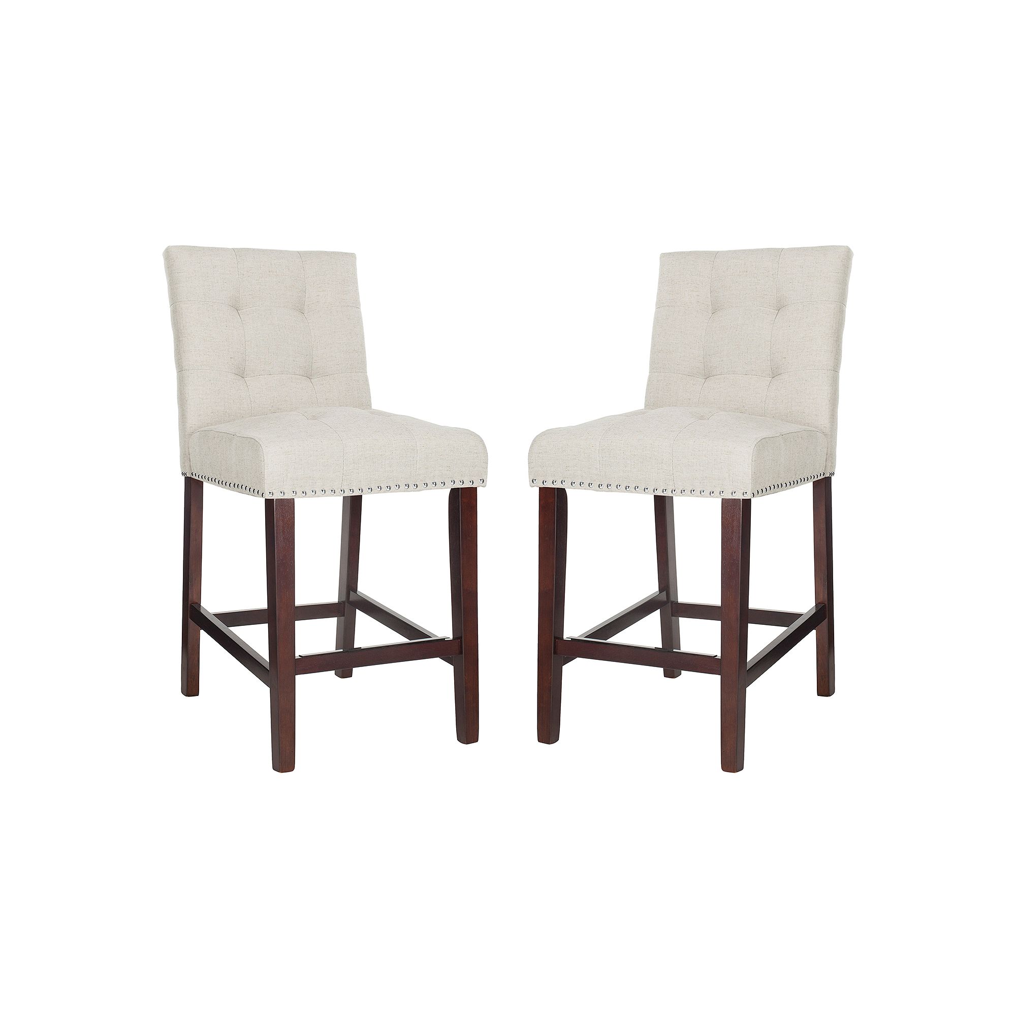 Safavieh Nikita 2-piece Counter Stool Set, Light Gray