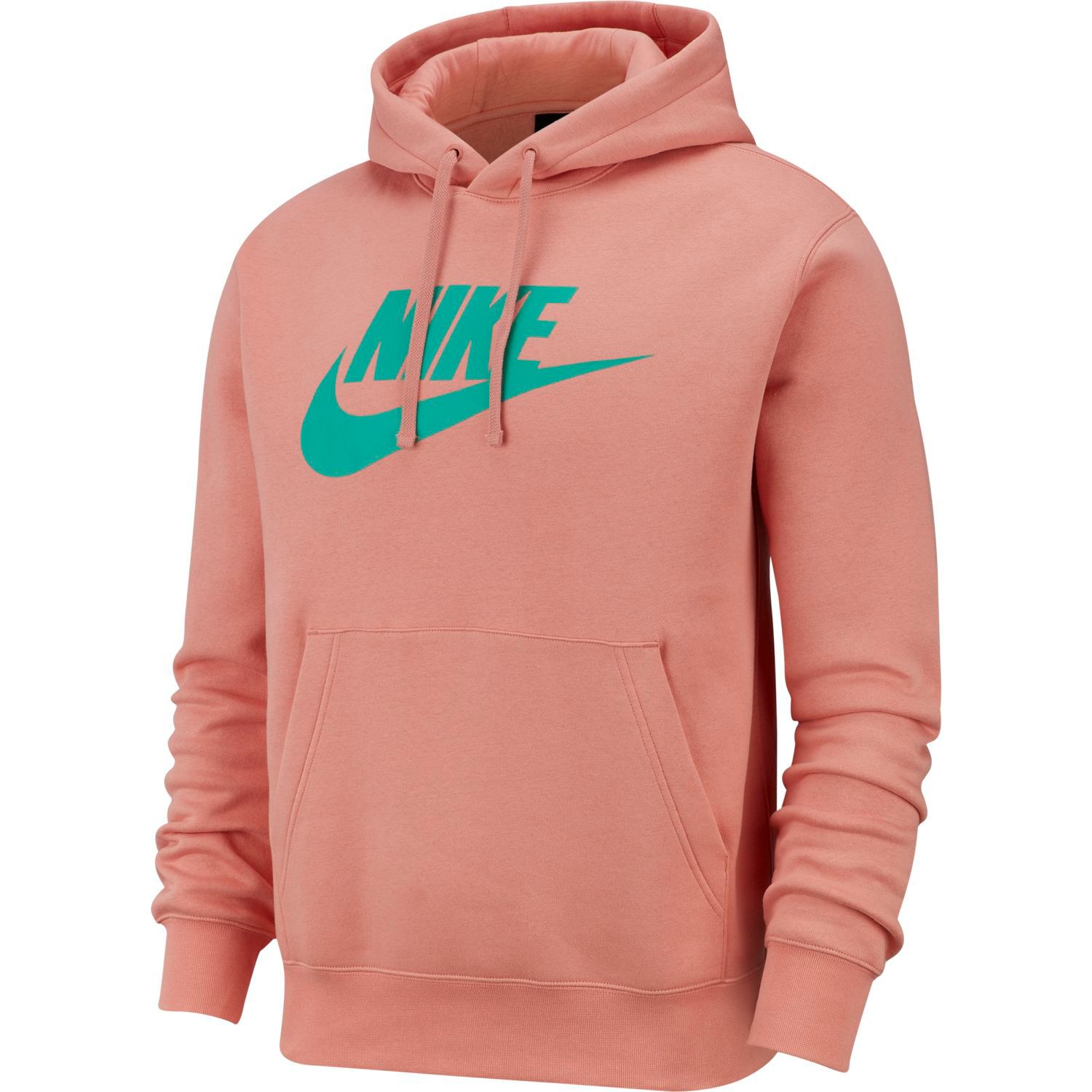 nike club pullover hoodie pink and blue