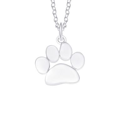 LovethisLife® Paw Print Sterling Silver Necklace