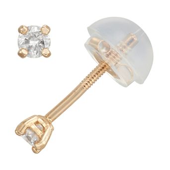 Junior Jewels Kids' 1/10 Carat T.W. Diamond 14k Gold Stud Earrings