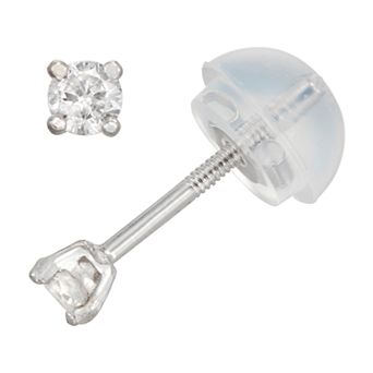 Junior Jewels Kids' 1/10 Carat T.W. Diamond 14k Gold Stud Earrings