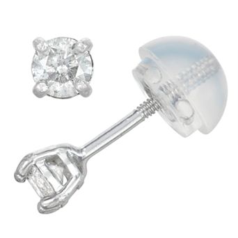 Junior Jewels Kids' 14k Gold 1/4 Carat T.W. Diamond Stud Earrings
