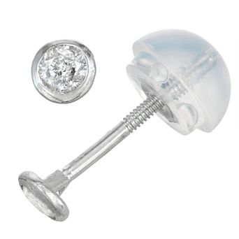 Junior Jewels Kids' 1/10 Carat T.W. Diamond 14k Gold Diamond Accent Stud Earrings