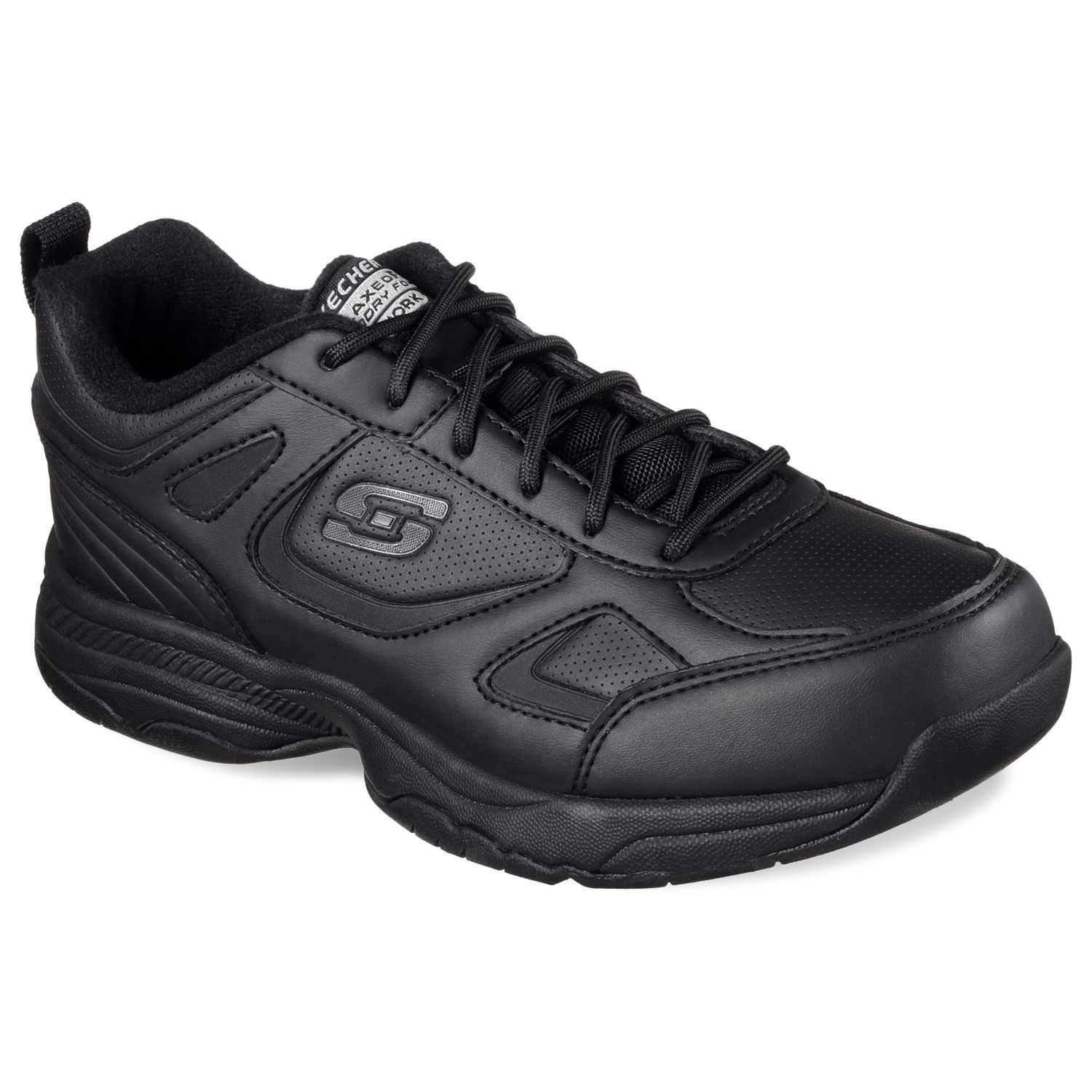 black polishable non slip shoes