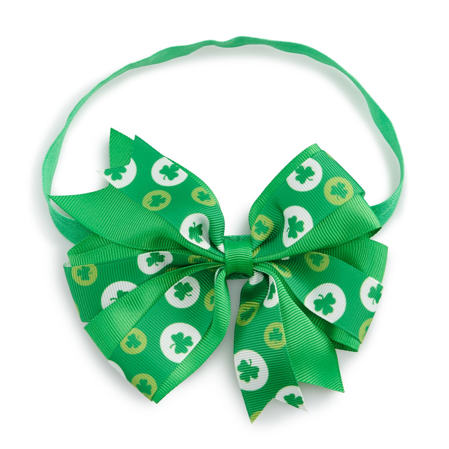 green bow headband