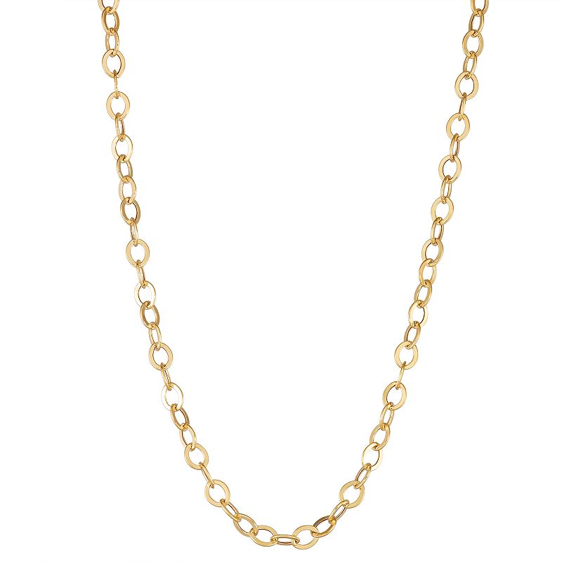 10K Gold Fancy Link Necklace, Womens, Size: 18, Yellow