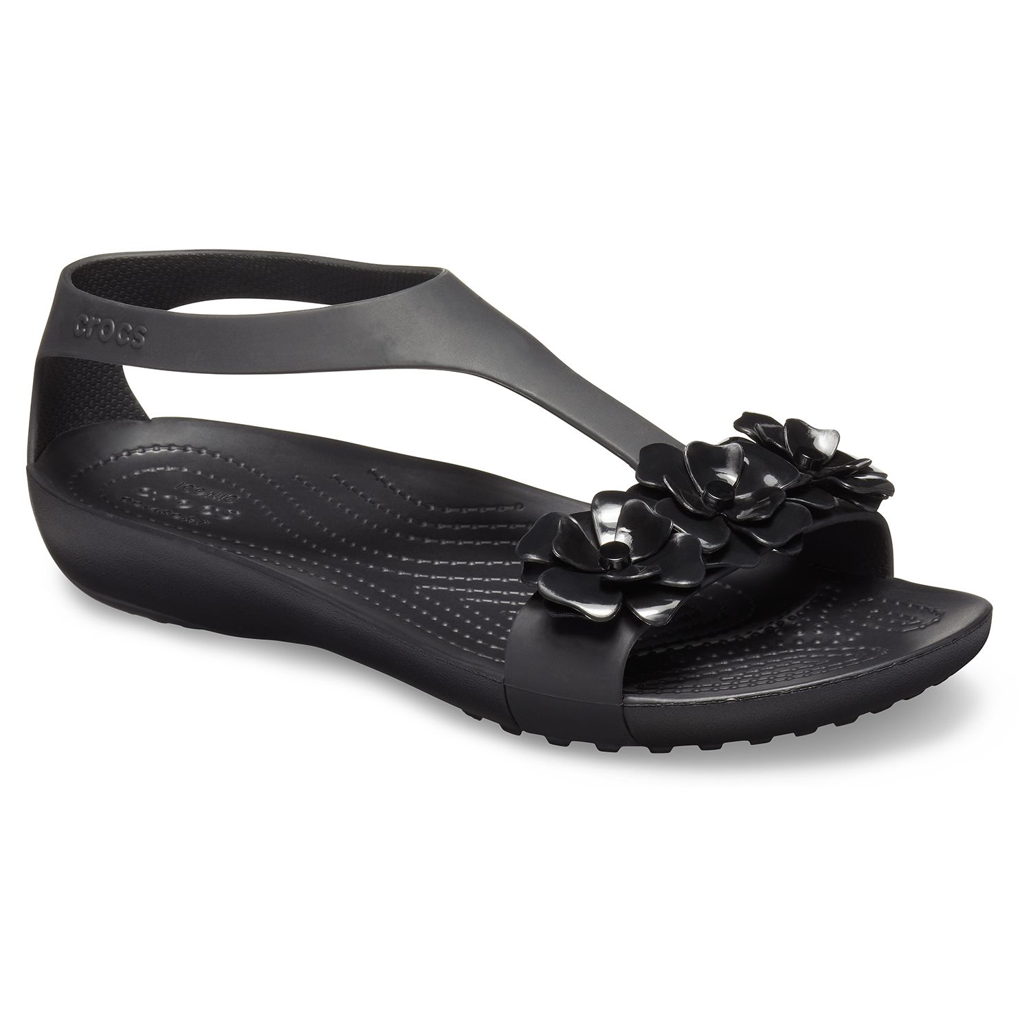 crocs embellished sandals