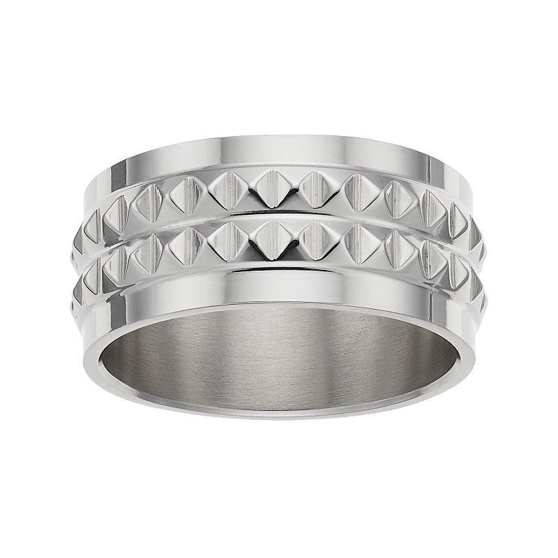 84315726 1913 Mens Stainless Steel Studded Ring, Size: 10,  sku 84315726