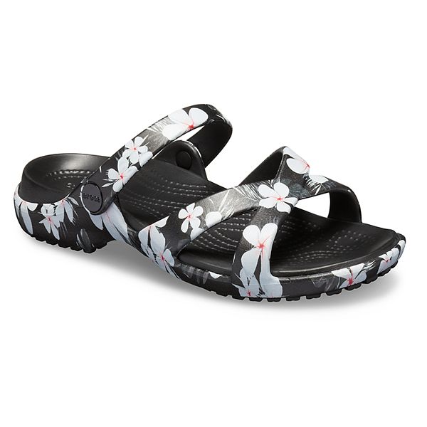 Crocs Womens Meleen Cross Band Sandal Slide Sandal