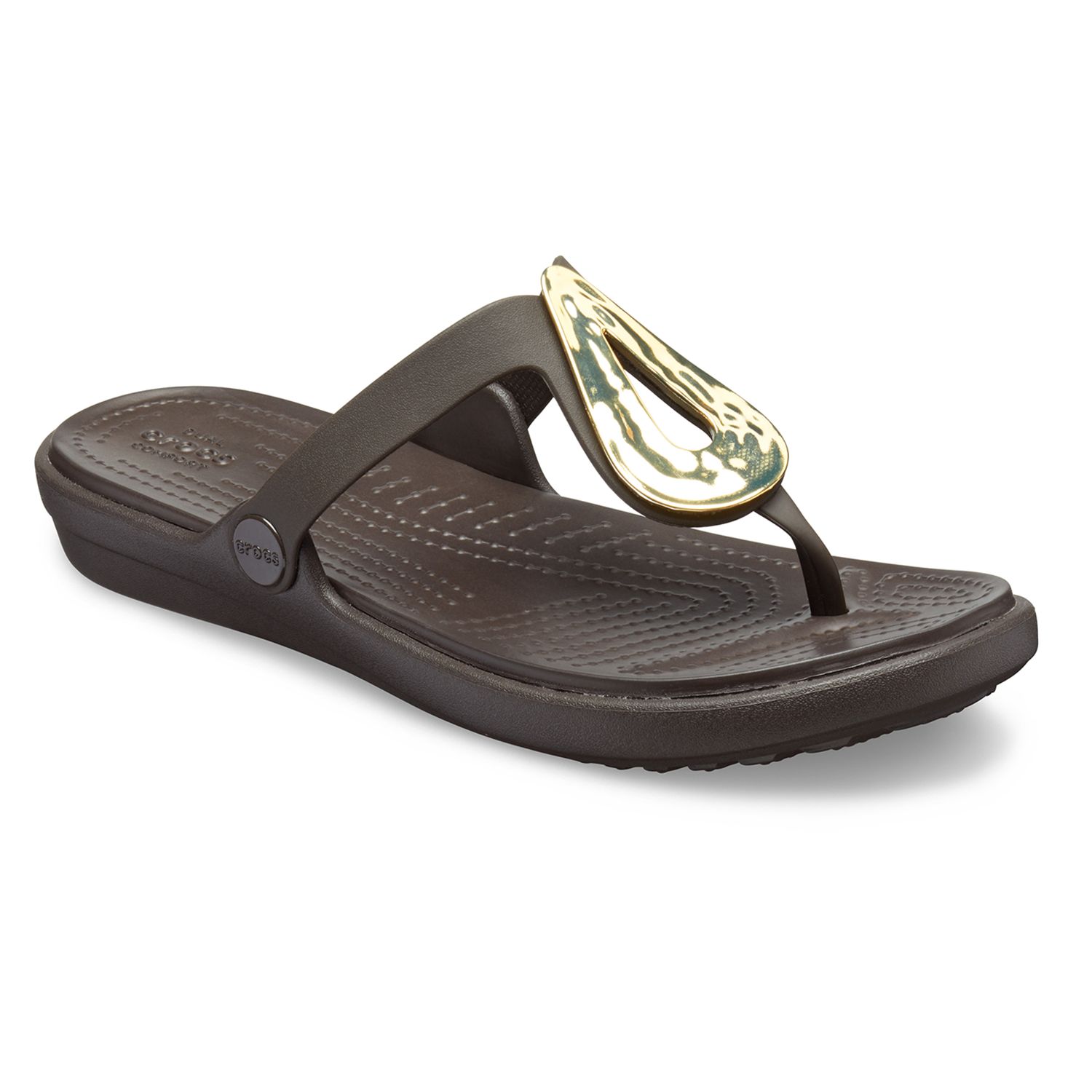 crocs sanrah liquid metallic