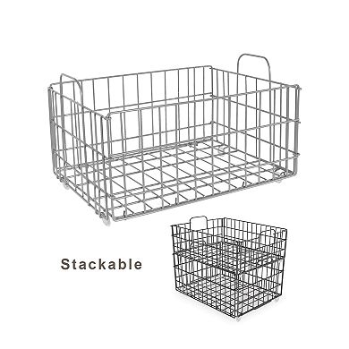 3-Shelf Kitchen Cart & Storage Basket 3-piece Set