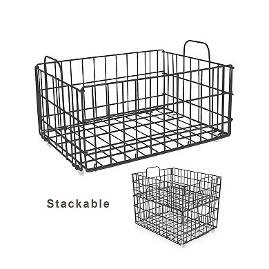 4-Shelf Kitchen Cart & Storage Basket 3-piece Set