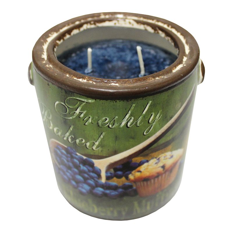 A Cheerful Giver Farm Fresh Ceramic Jar Candle - Blueberry Muffins, Multico