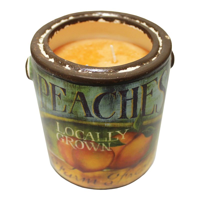 A Cheerful Giver Farm Fresh Ceramic Jar Candle - Peaches, Multicolor, 20 Oz