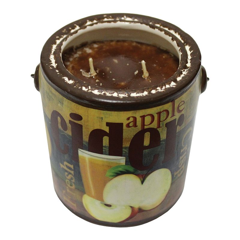 A Cheerful Giver Farm Fresh Ceramic Jar Candle - Apple Cider, Multicolor, 2