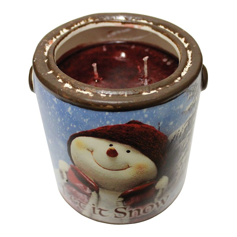 A Cheerful Giver Farm Fresh Ceramic Jar Candle - Let It Snow, Multicolor, 2