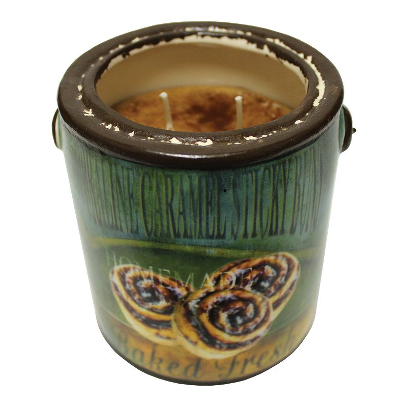 A Cheerful Giver Farm Fresh Ceramic Jar Candle-Praline Caramel, Multicolor,