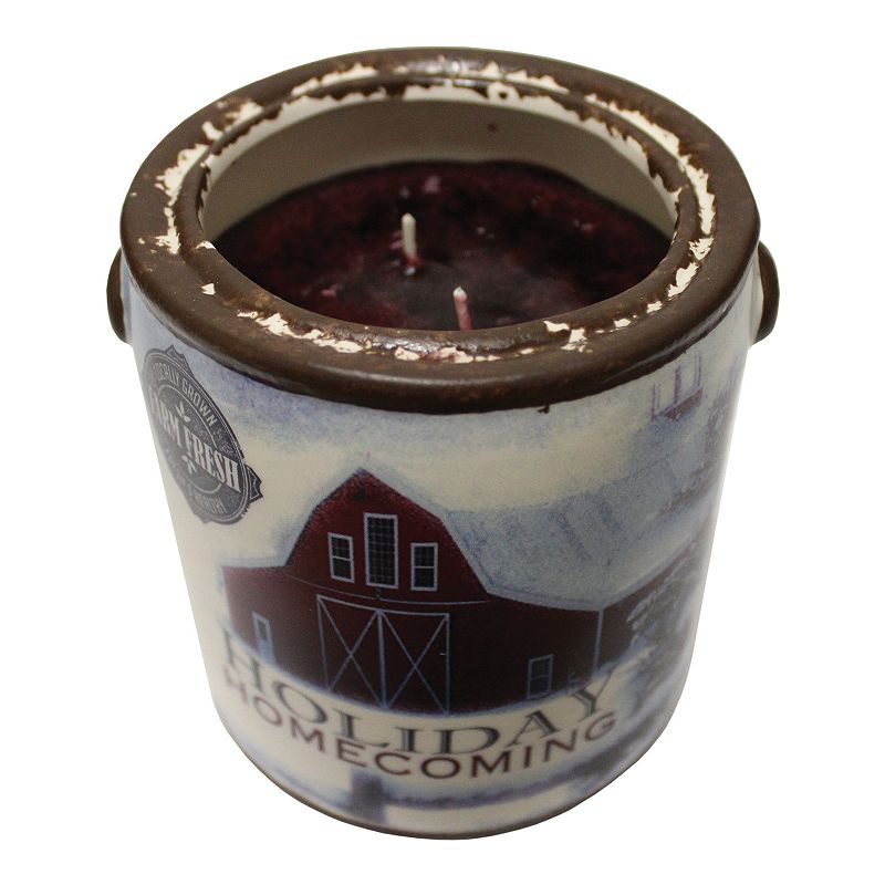 A Cheerful Giver Farm Fresh Ceramic Jar Candle - Holiday Homecoming, Multic