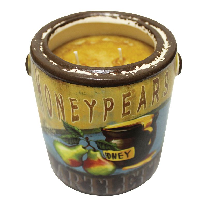 A Cheerful Giver Farm Fresh Ceramic Jar Candle - Honey Pears, Multicolor, 2