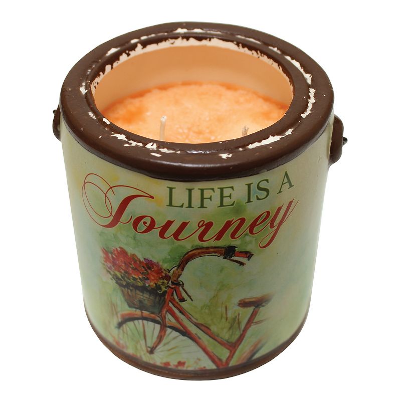 A Cheerful Giver Farm Fresh Ceramic Jar Candle - Life Is A Journey, Multico