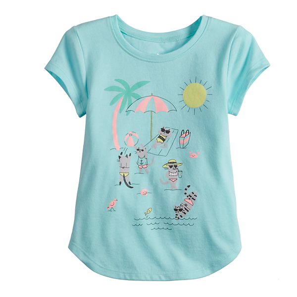 Toddler Girl Jumping Beans® Graphic Shirttail-Hem Tee