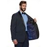 Men's Steve Harvey Maybach Solid Blue Geo Besom-Pocket Tuxedo Jacket