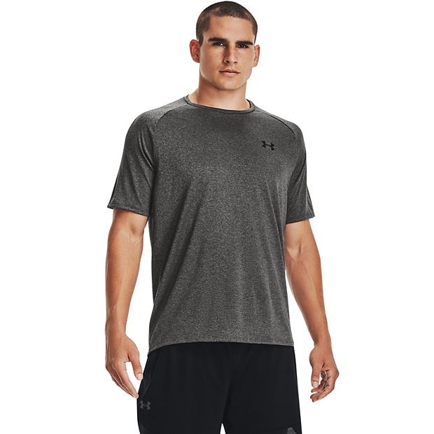 Under Armour Tech 2.0 Short-Sleeve Shirt - Men's Carbon Heather/Black, XL