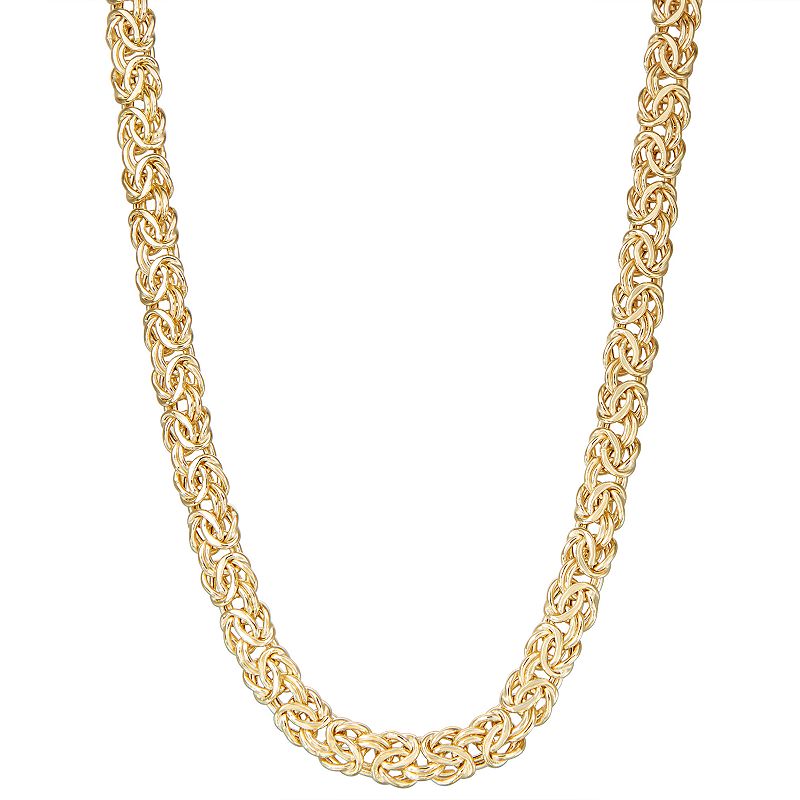 14k Gold Byzantine Chain Necklace, Womens, Size: 20, Yellow
