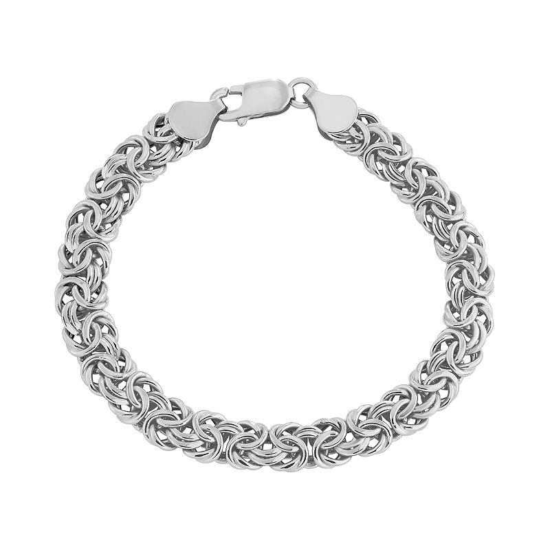 14k Gold Byzantine Chain Bracelet, Womens, Size: 8, White