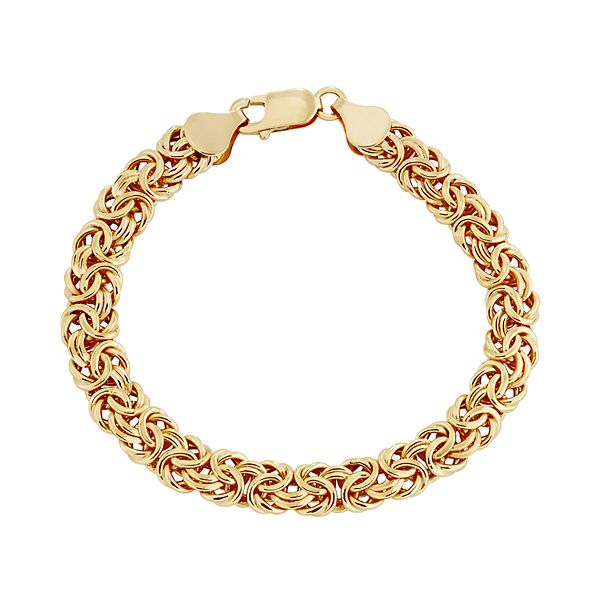 Jordan Blue 14k Gold Byzantine Chain Bracelet - Yellow