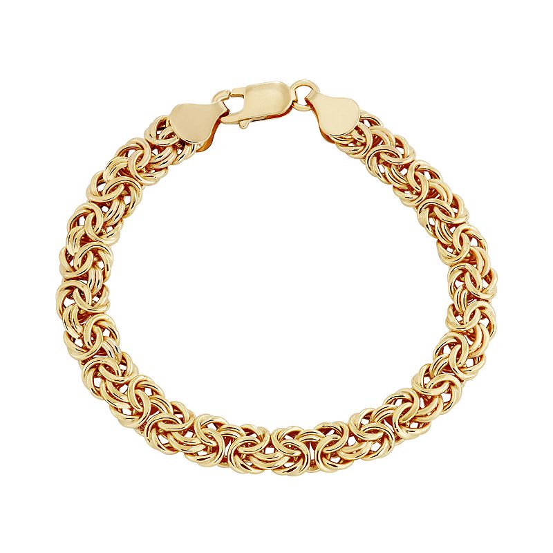 14k Gold Byzantine Chain Bracelet, Womens, Size: 8, Yellow