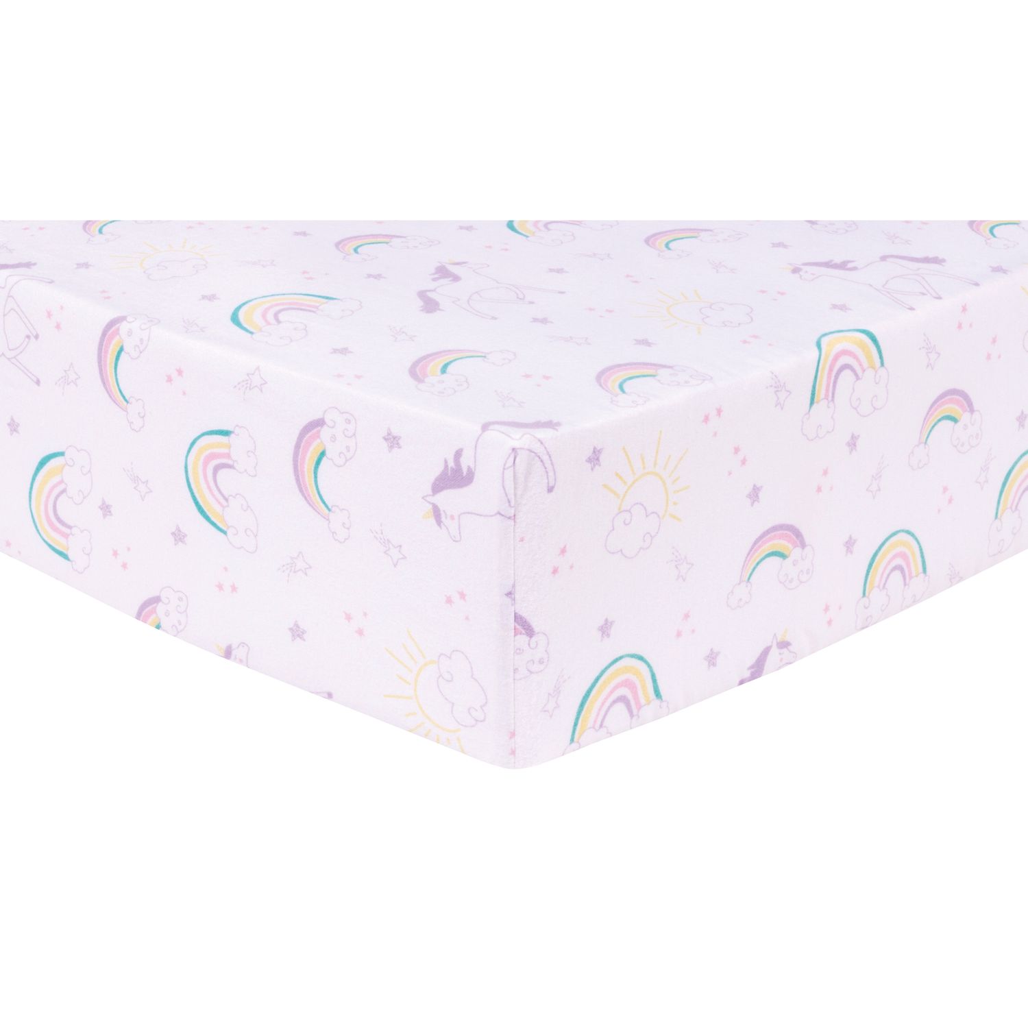 rainbow polka dot crib sheet