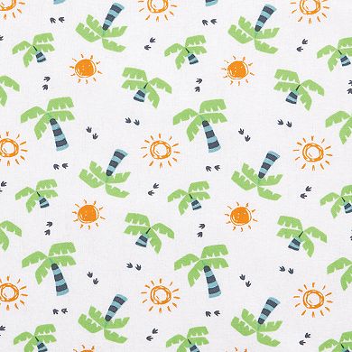 Trend Lab Dinosaur Palm Deluxe Flannel Fitted Crib Sheet