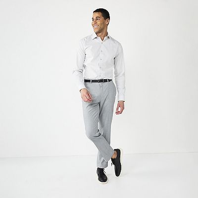 dress shirt with different color collar Apex Performance Dress Shirt Semi-Spread Collar Navy Bengal Stripe 3XL / Navy Bengal Stripe