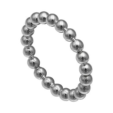 PRIMROSE Sterling Silver Polished Bead Ring