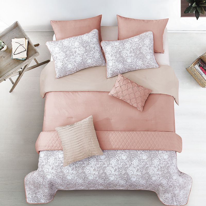 Riverbrook Home Katie Blush Comforter & Coverlet Set, Pink, Twin