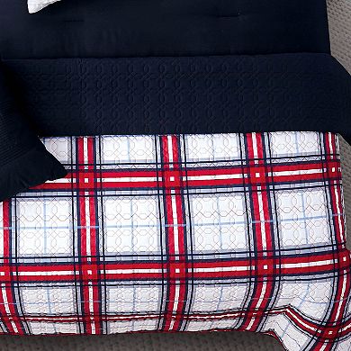 Riverbrook Home Red Plaid Comforter & Coverlet Set